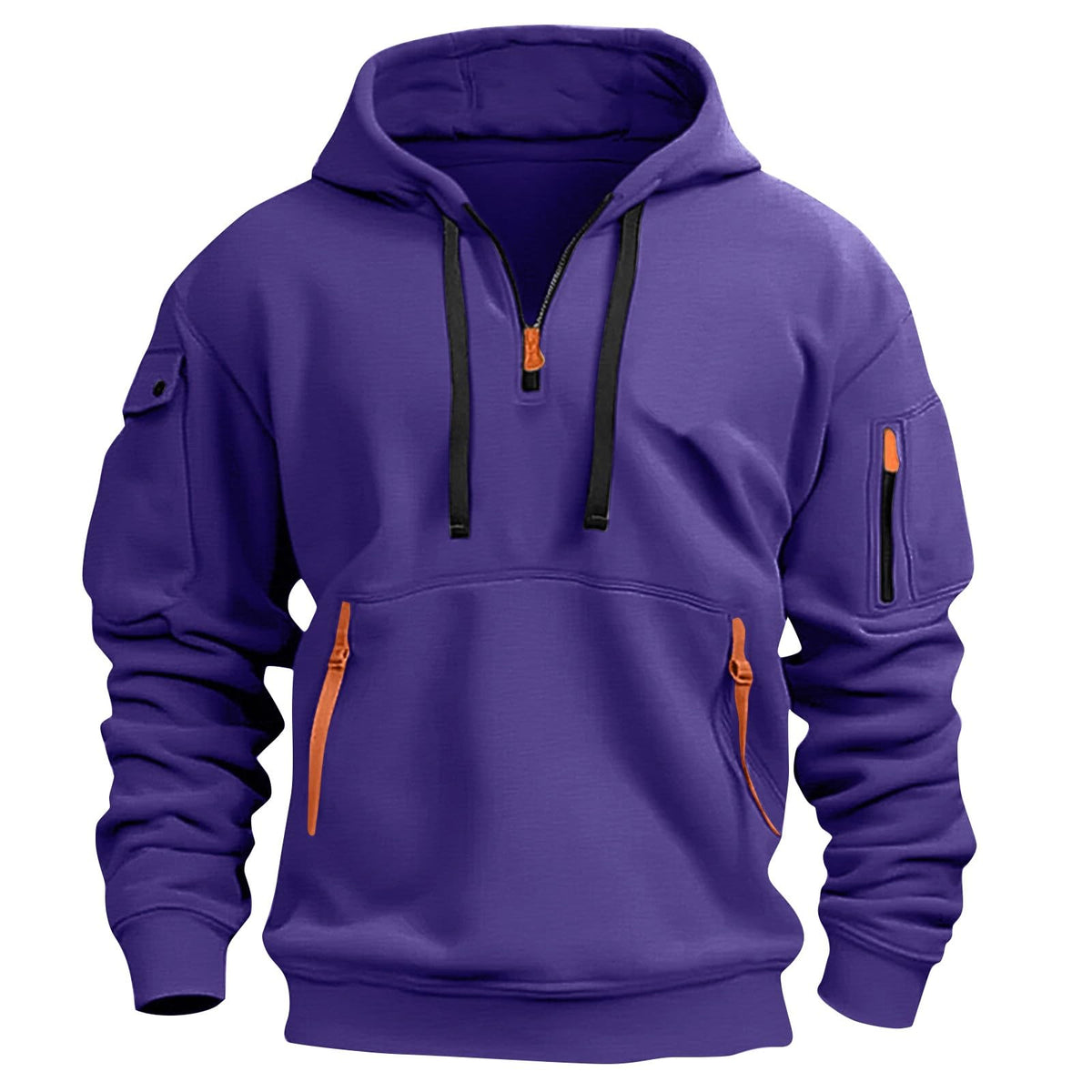 Mens Hoodies Quarter Zip Pullover Tactical Hoodie for Men Sweatshirt