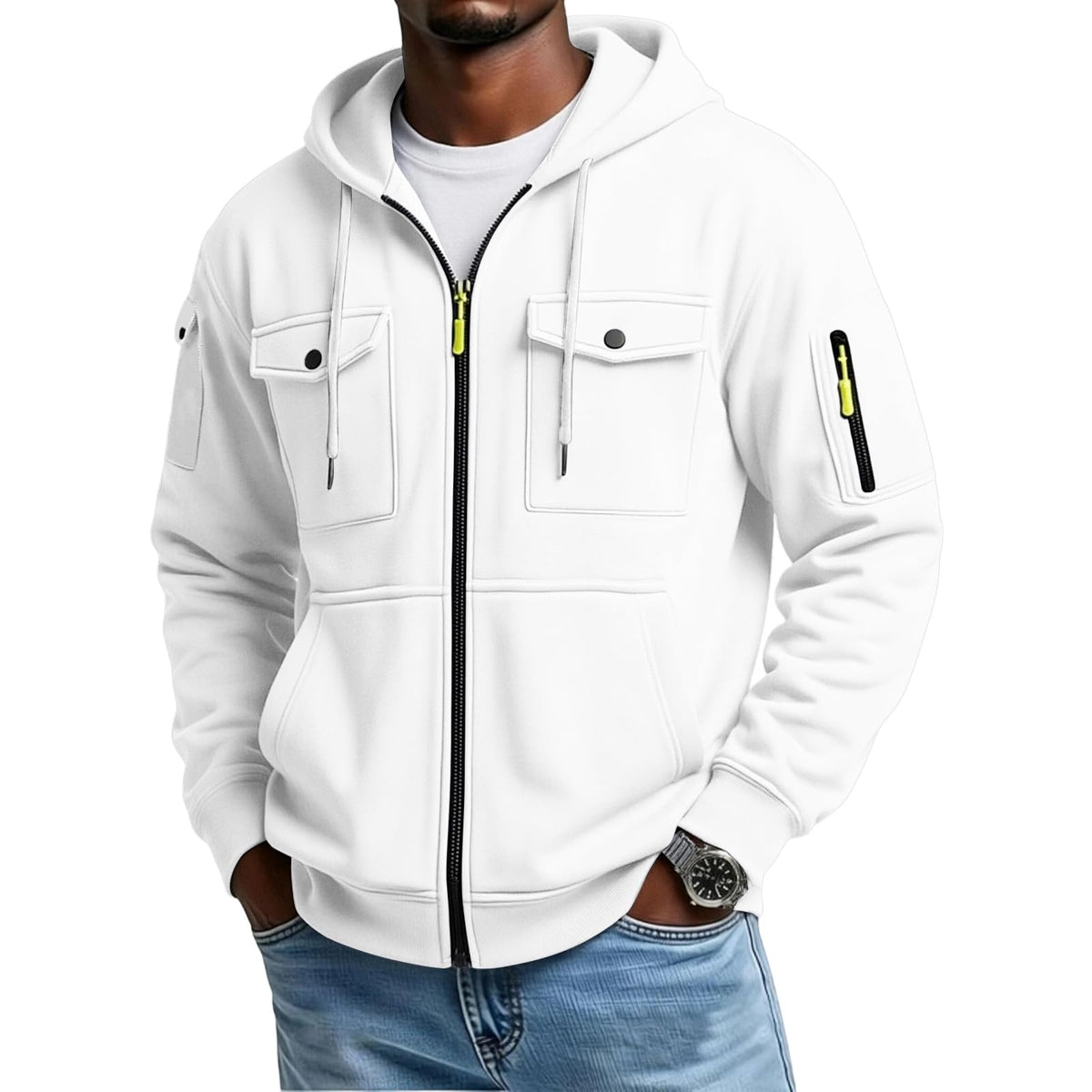 Mens Pullover Hoodie Oversized Lightweight Fleece Hooded Sweatshirt