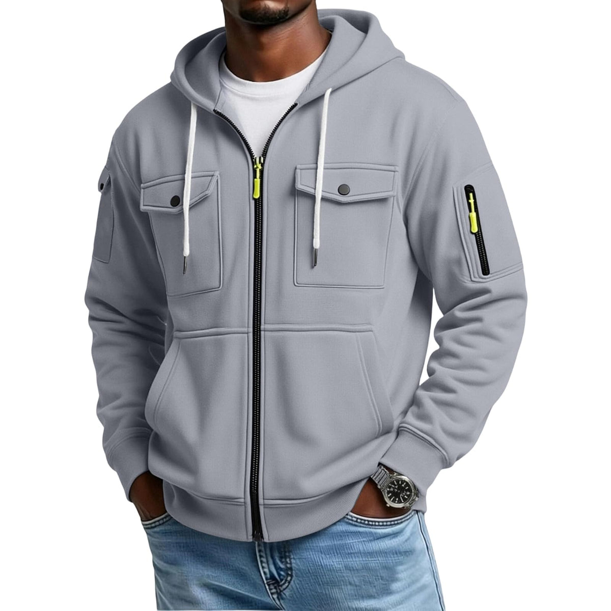 Mens Pullover Hoodie Oversized Lightweight Fleece Hooded Sweatshirt