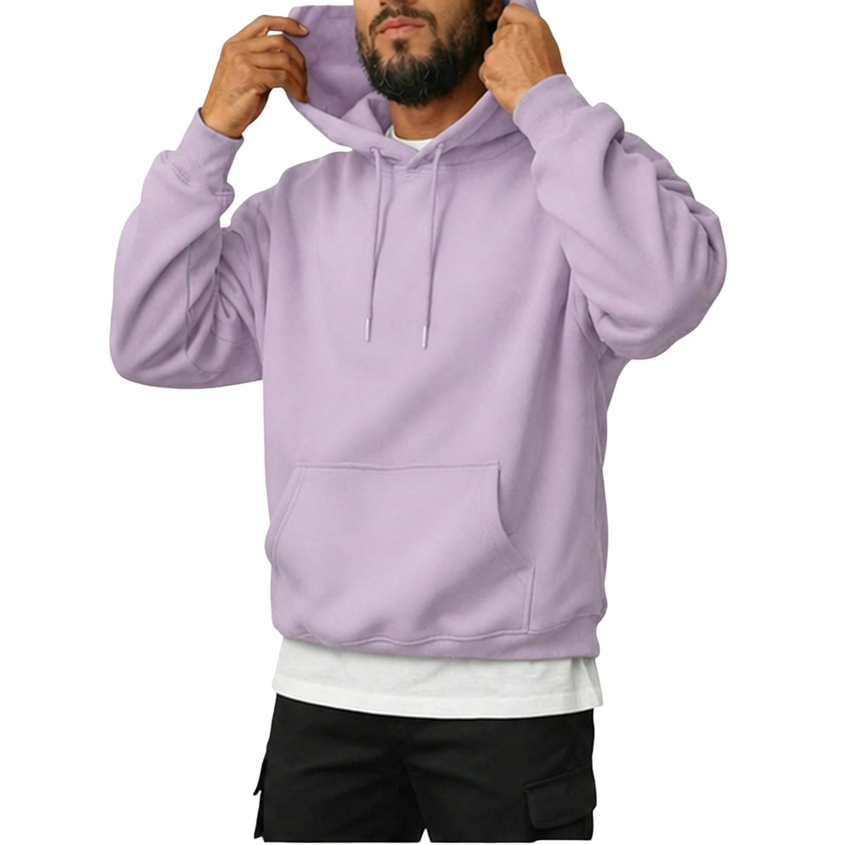 Oversized Hoodies for Men Fleece Long Sleeve Relaxed Sweatshirt Y2k