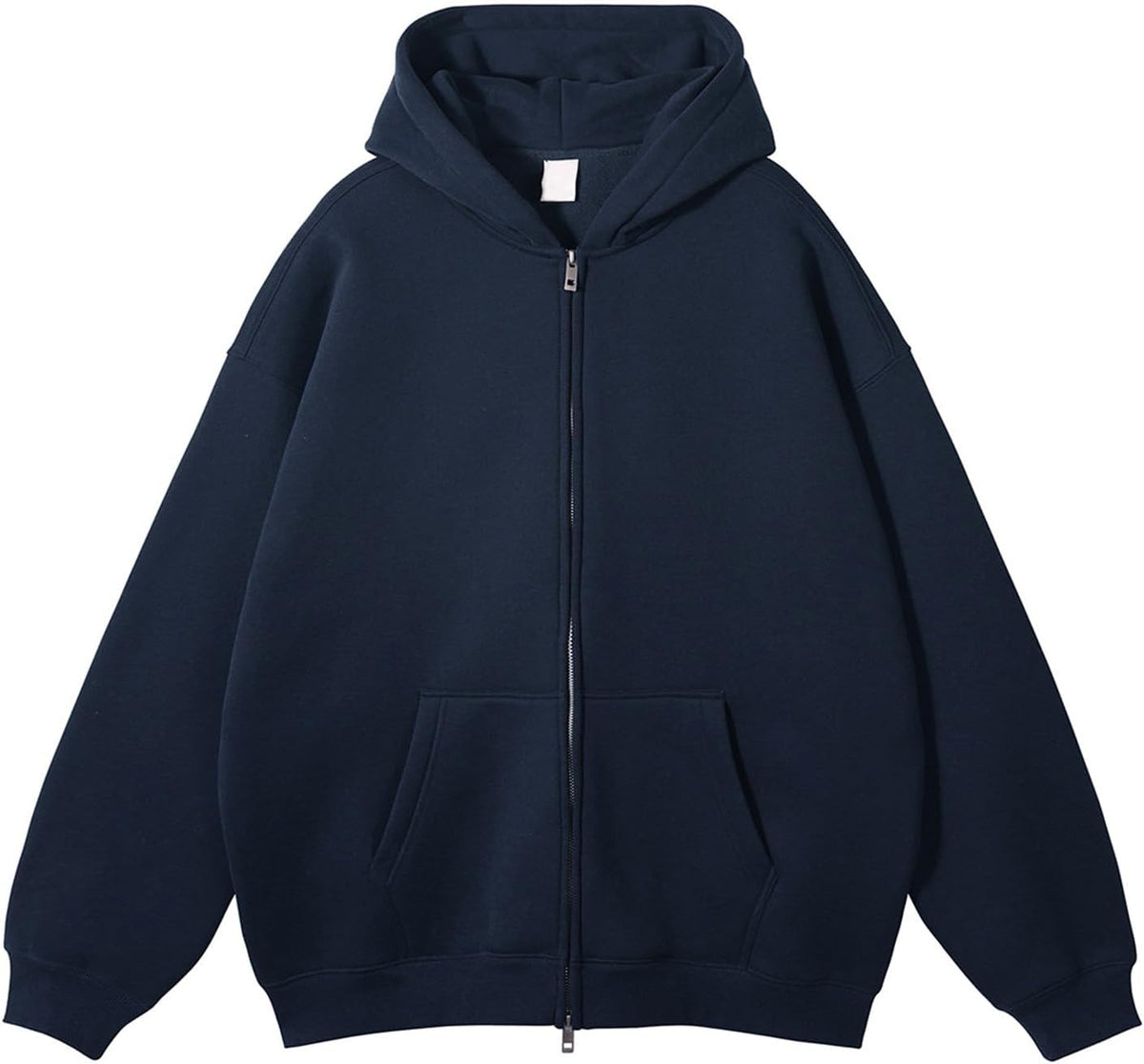 Mens Heavyweight Fleece Zip Up Hoodie Oversized Hooded Sweatshirts