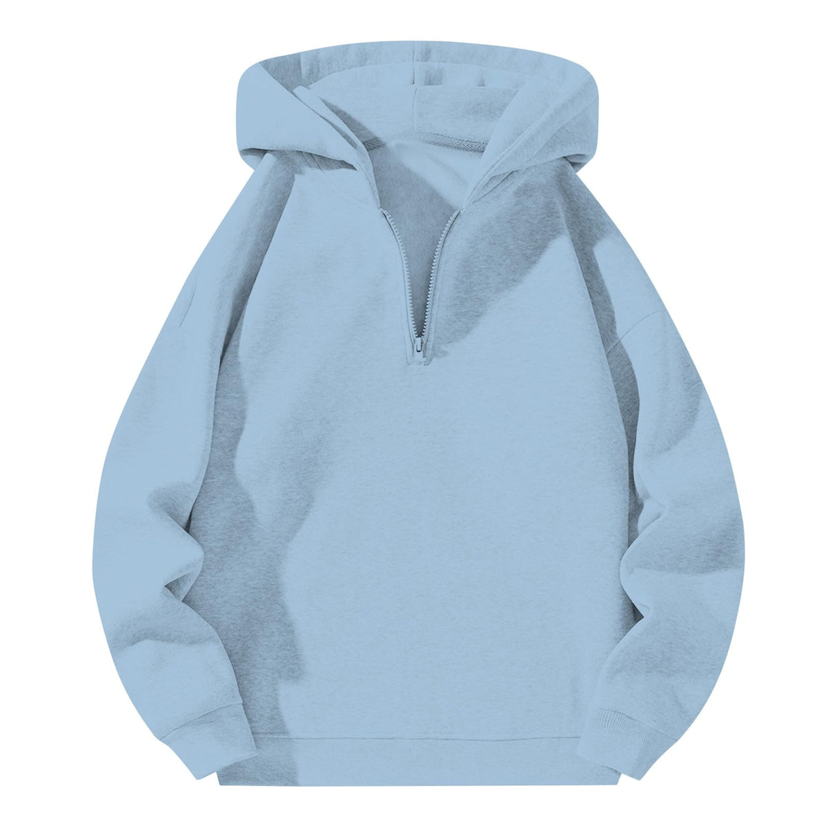 Men'S Quarter Zip Up Hoodies Fall Winter Jackets Drop Shoulder Sweatshirt