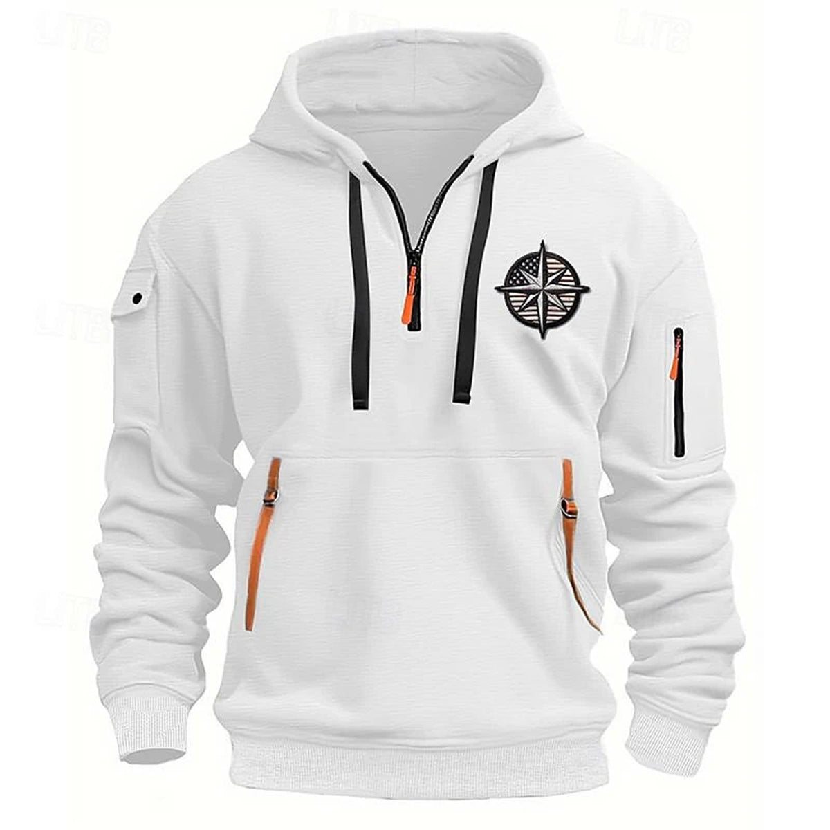Mens Hoodies Quarter Zip Pullover Tactical Hoodie for Men Sweatshirt