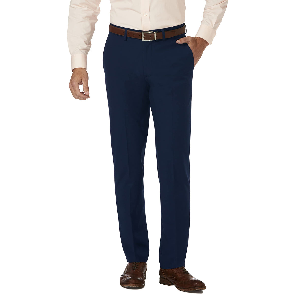 Haggar Men's Haggar Men’s Jmh 4-Way Stretch Slim Fit Flat Front Dress Pant