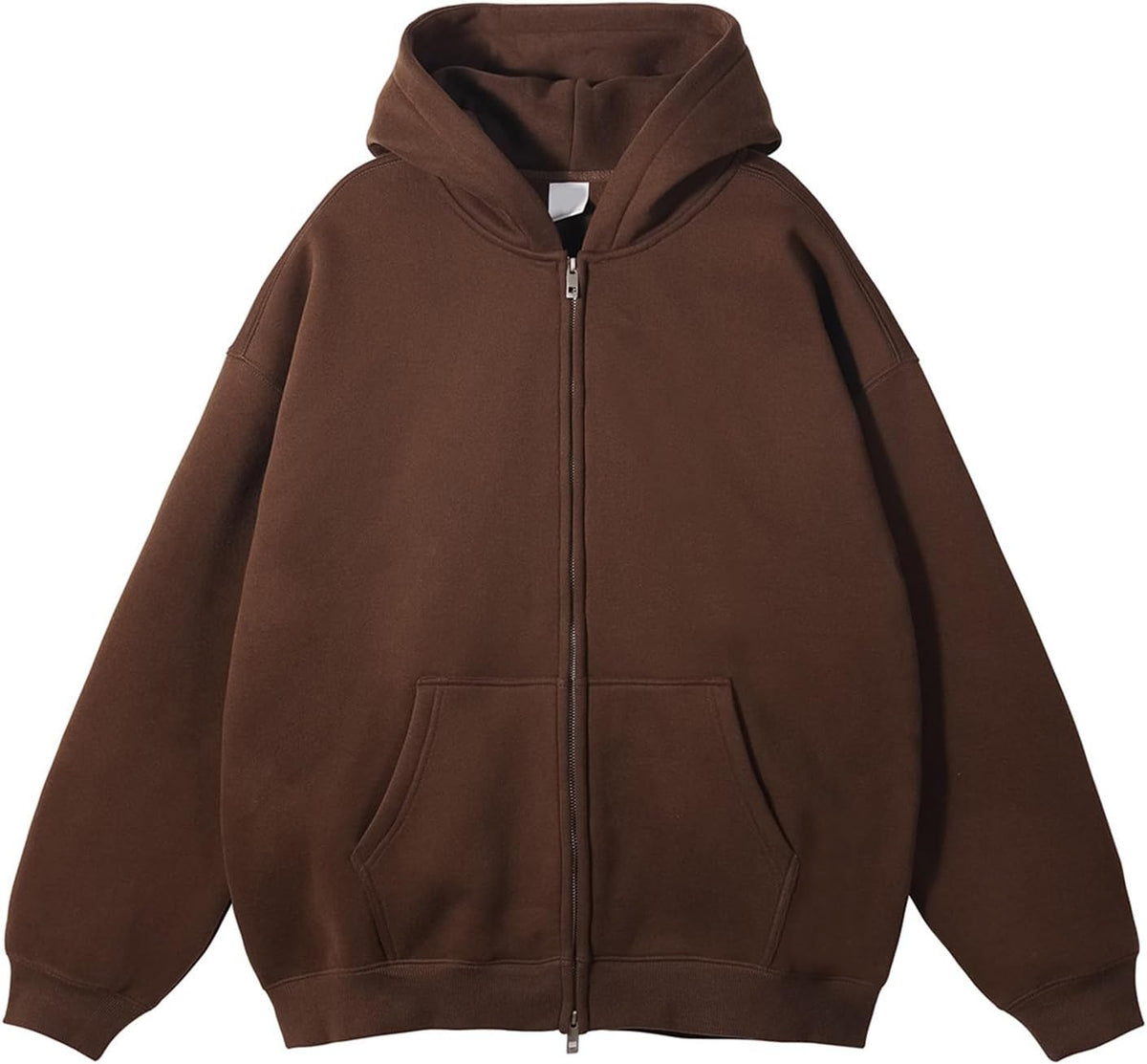 Mens Heavyweight Fleece Zip Up Hoodie Oversized Hooded Sweatshirts