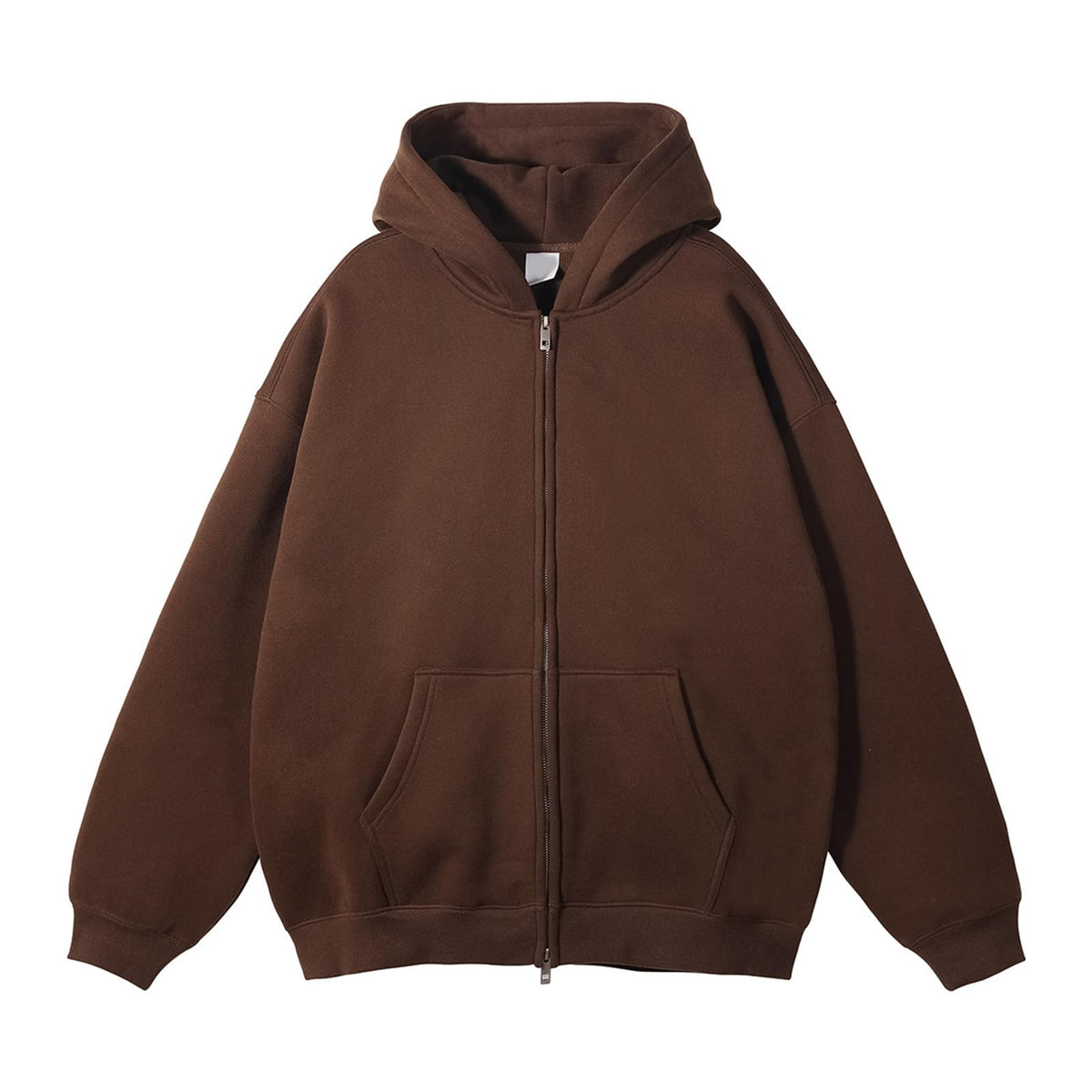 Mens Heavyweight Fleece Zip Up Hoodie Oversized Hooded Sweatshirts