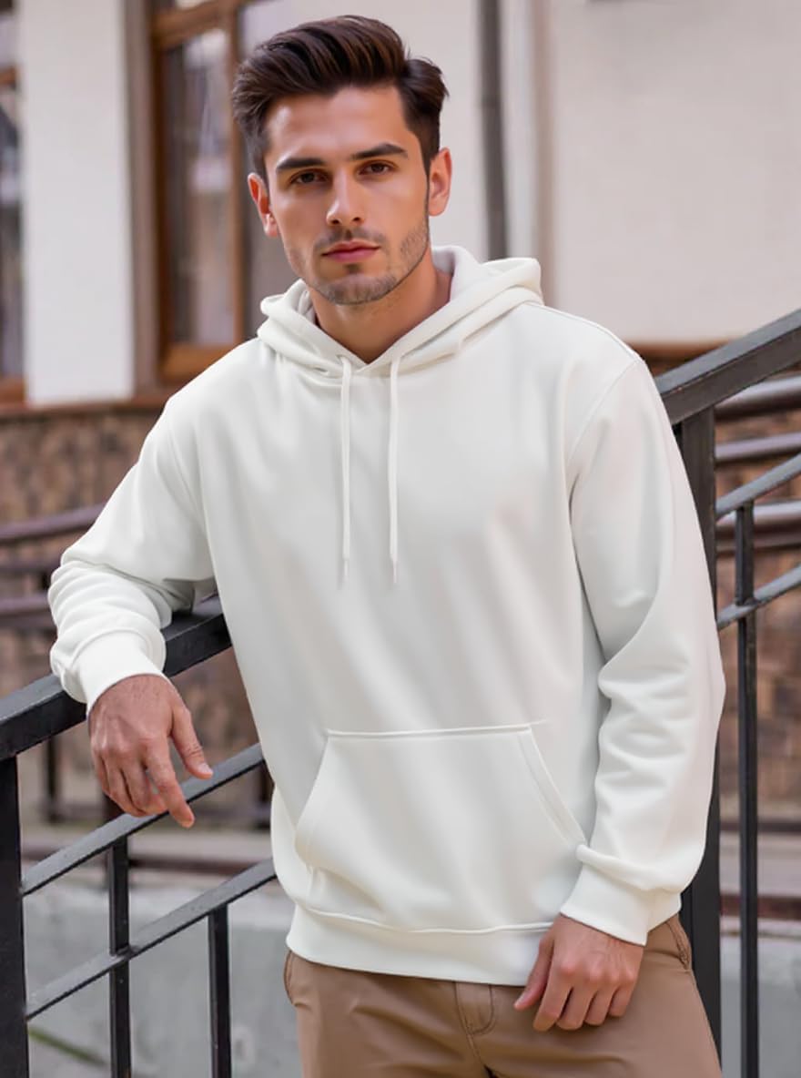 Men's Fleece Hoodie Pullover Long Sleeve Hooded Sweatshirt Drawstring Kangaroo Pocket Athletic Hoodies