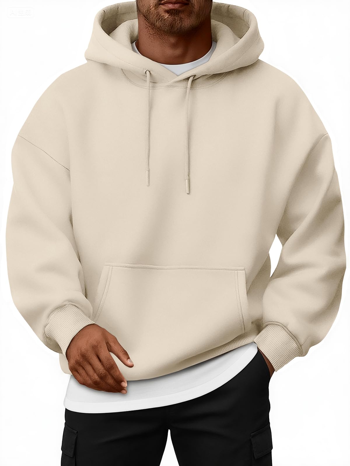 EFAN Mens Oversized Hoodies Fleece Lined Sweatshirts