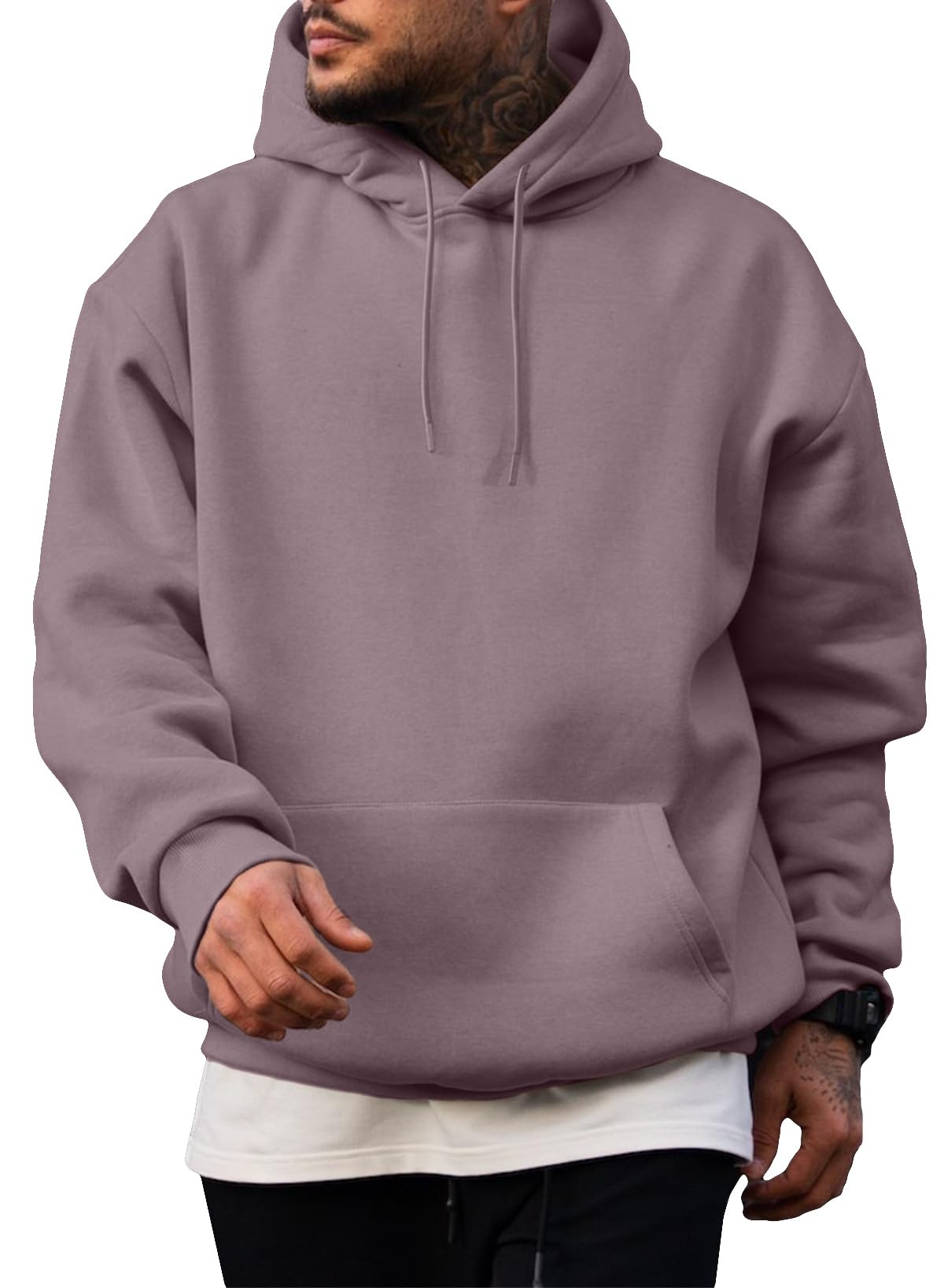 JMIERR Mens Fleece Lined Oversized Hoodie Pullover Sweatshirts
