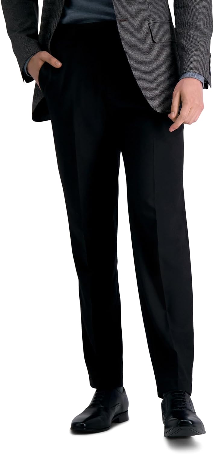 Haggar Men's Straight Fit Premium Comfort Dress Pant