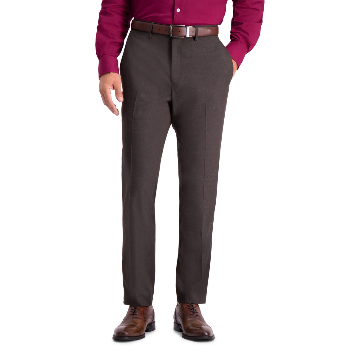Kenneth Cole Reaction Men's Stretch Weave Slim Fit Dress Pant