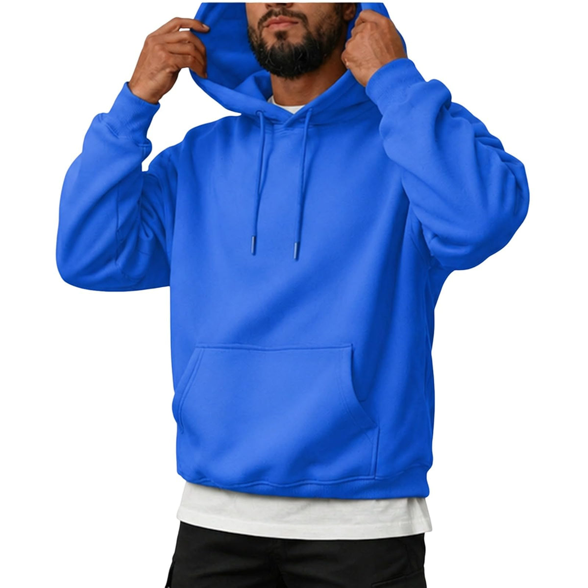 Oversized Hoodies for Men Fleece Long Sleeve Relaxed Sweatshirt Y2k
