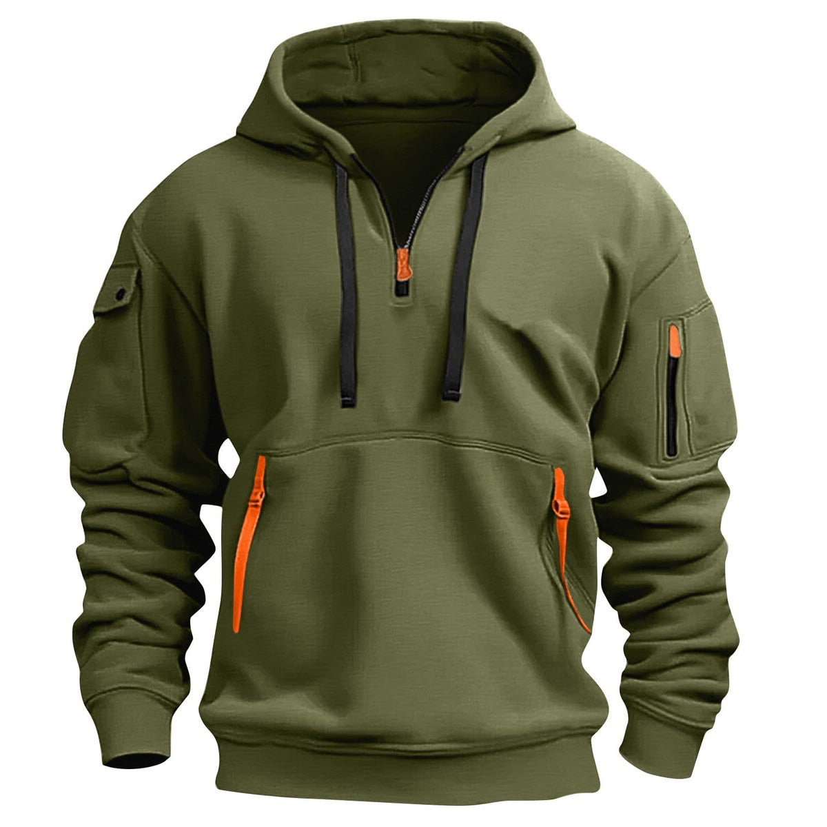 Mens Hoodies Quarter Zip Pullover Tactical Hoodie for Men Sweatshirt