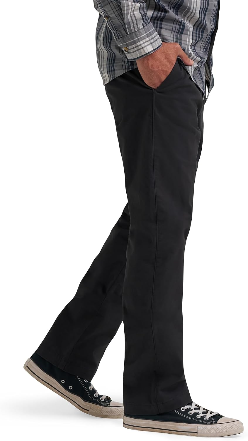 Wrangler Authentics Men's Straight Fit Flat Front Chino