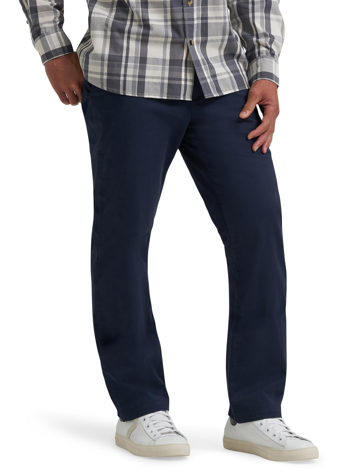 Wrangler Authentics Men's Straight Fit Flat Front Chino