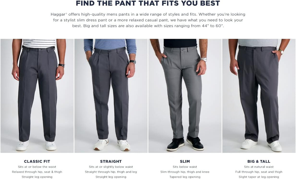 Haggar Men's Slim Fit Premium Comfort Dress Pant