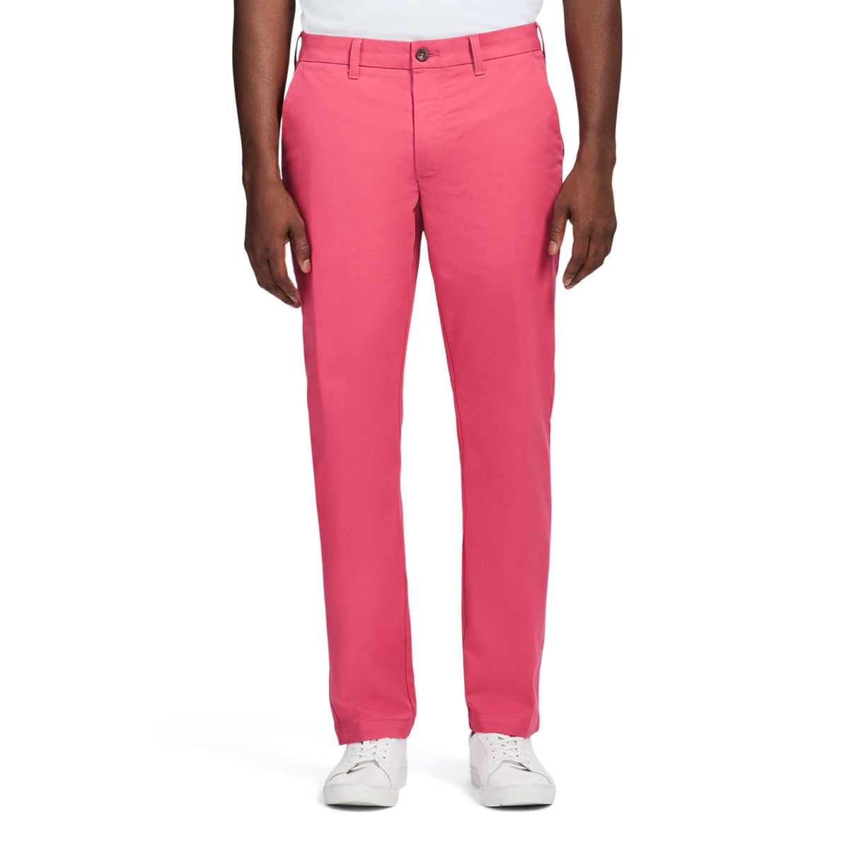 Izod Men's Performance Stretch Straight Fit Flat Front Chino Pant