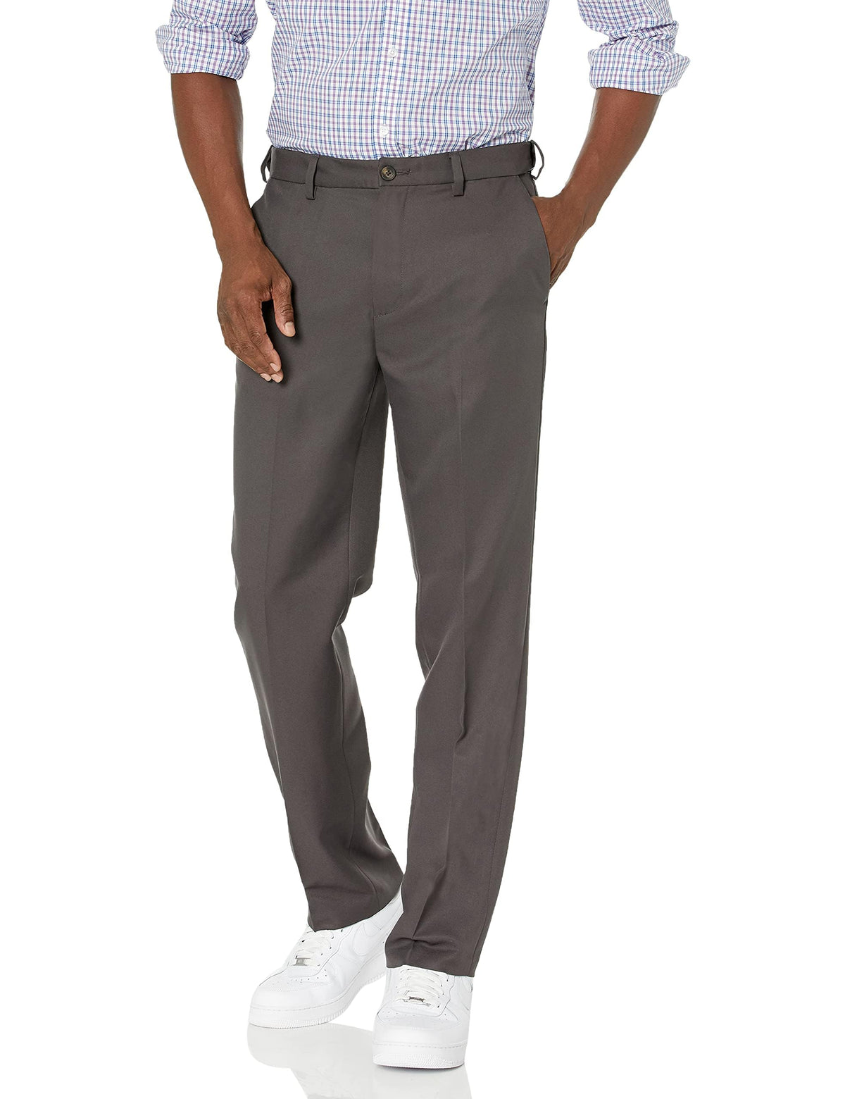 Amazon Essentials Men's Classic-Fit Expandable-Waist Flat-Front Dress Pants