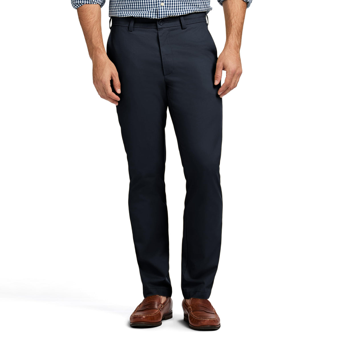 Izod Men's American Chino Flat Front Straight Fit Pant