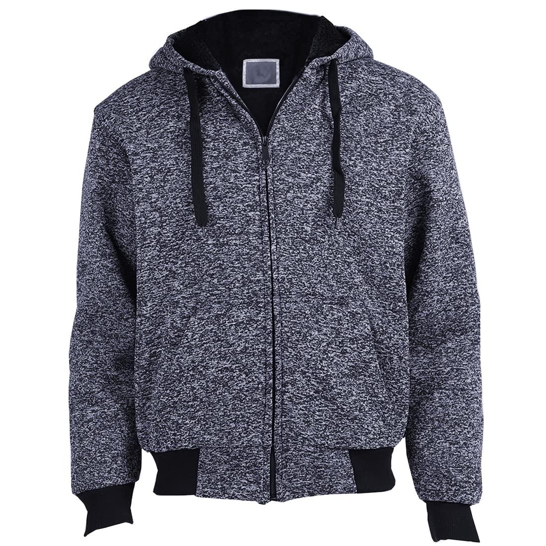 Gary Com Heavyweight Sherpa Hoodies for Men, Thick Fleece Lined Full Zip Up Winter Warm Sweatshirts Work Jackets