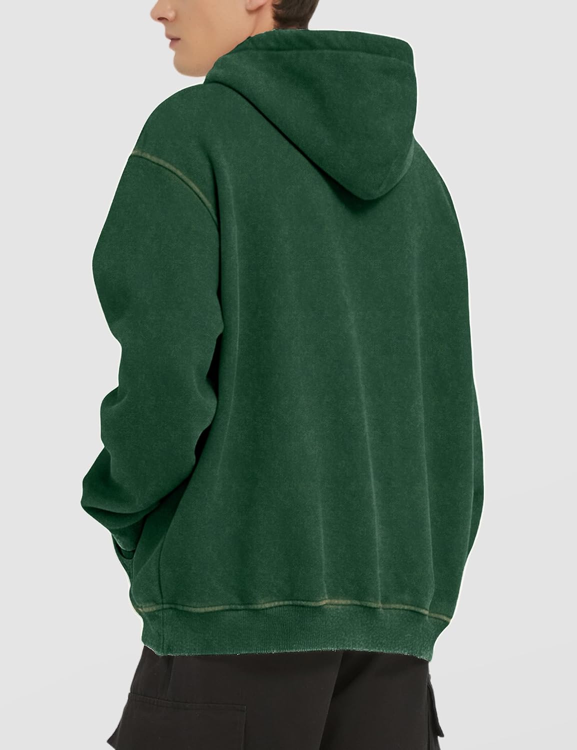 FAIABLE Mens Hoodies Oversized Unisex Acid Wash Hoodie Heavyweight Fleece Vintage Cotton Sweatshirt Men Women Streetwear