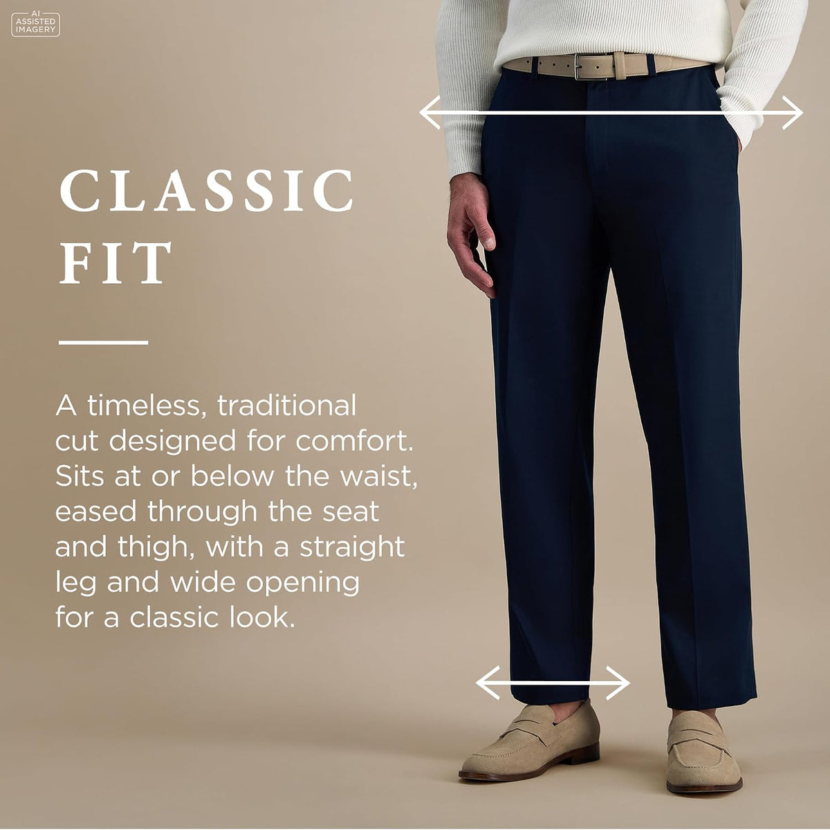 Haggar Men's Classic Fit Premium No Iron Khaki Pant