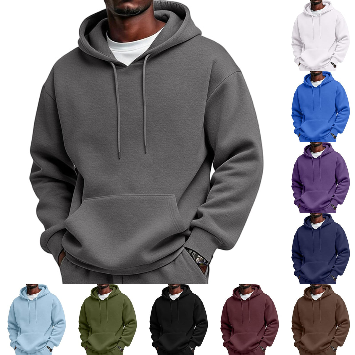 Oversized Hoodies for Men Casual Fleece Long Sleeve Hooded Sweatshirt