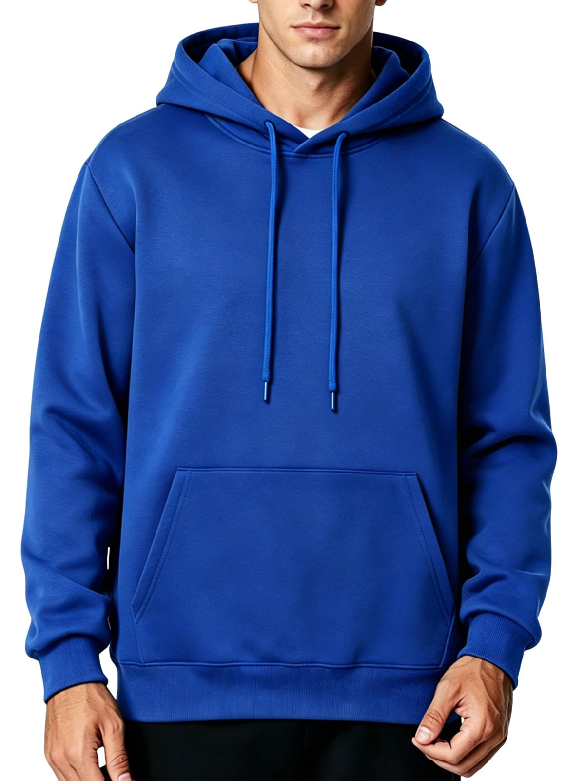 Men's Fleece Hoodie Pullover Long Sleeve Hooded Sweatshirt Drawstring Kangaroo Pocket Athletic Hoodies