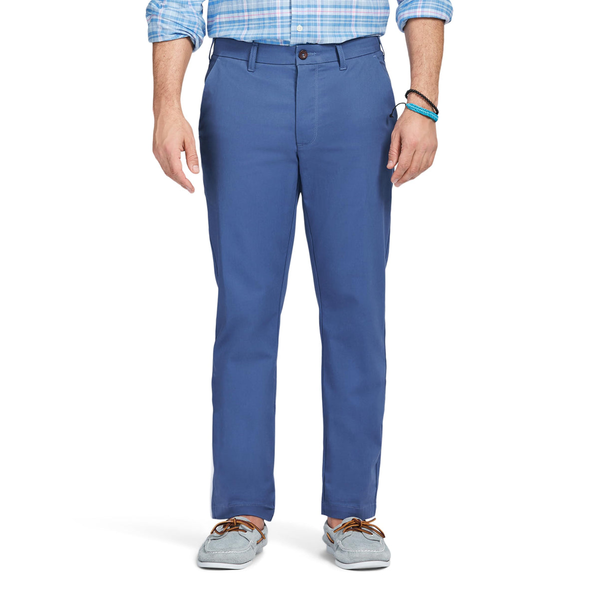 Izod Men's Performance Stretch Straight Fit Flat Front Chino Pant
