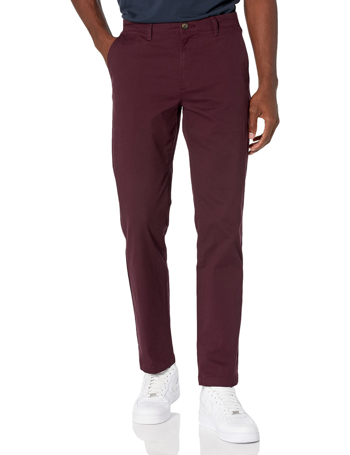 Amazon Essentials Men's Straight-Fit Casual Stretch Chino Pants, Sits at Waist