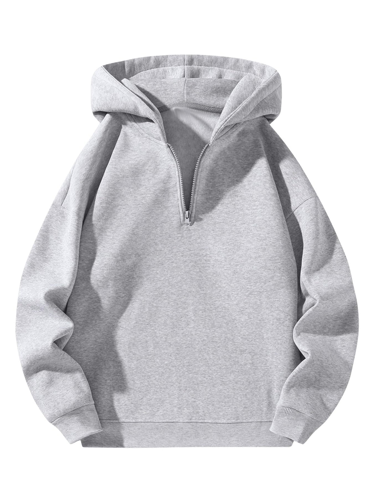 SOLY HUX Men's Quarter Zip Up Hoodies Long Sleeve Drop Shoulder Sweatshirt
