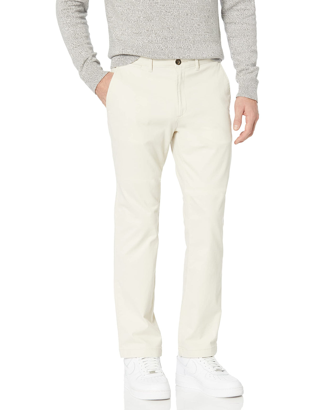 Amazon Essentials Men's Straight-Fit Casual Stretch Chino Pants, Sits at Waist