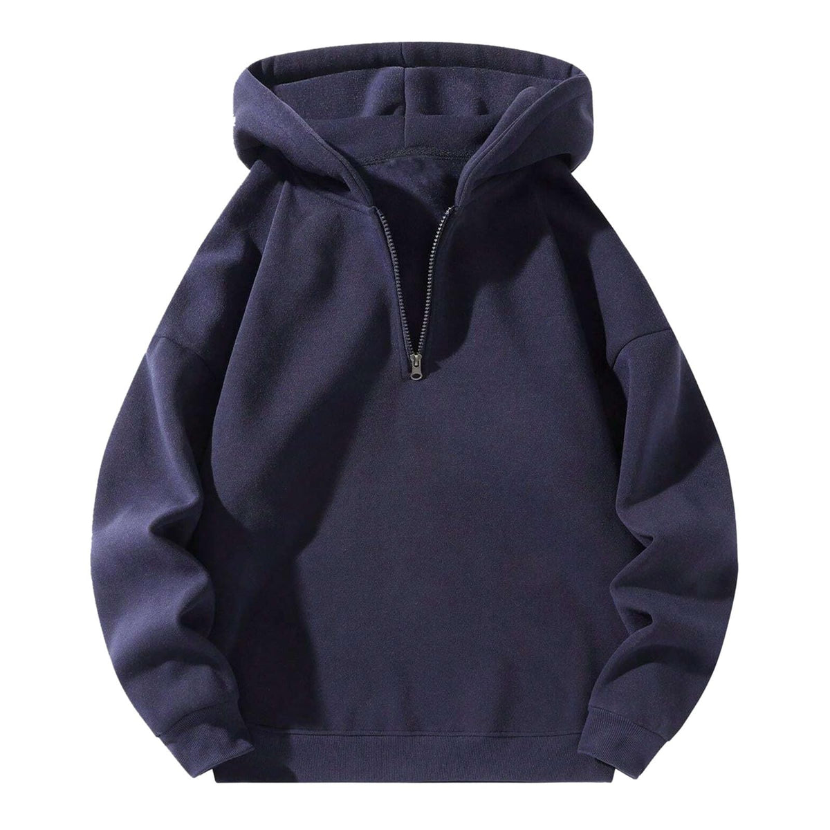 Men'S Quarter Zip Up Hoodies Fall Winter Jackets Drop Shoulder Sweatshirt