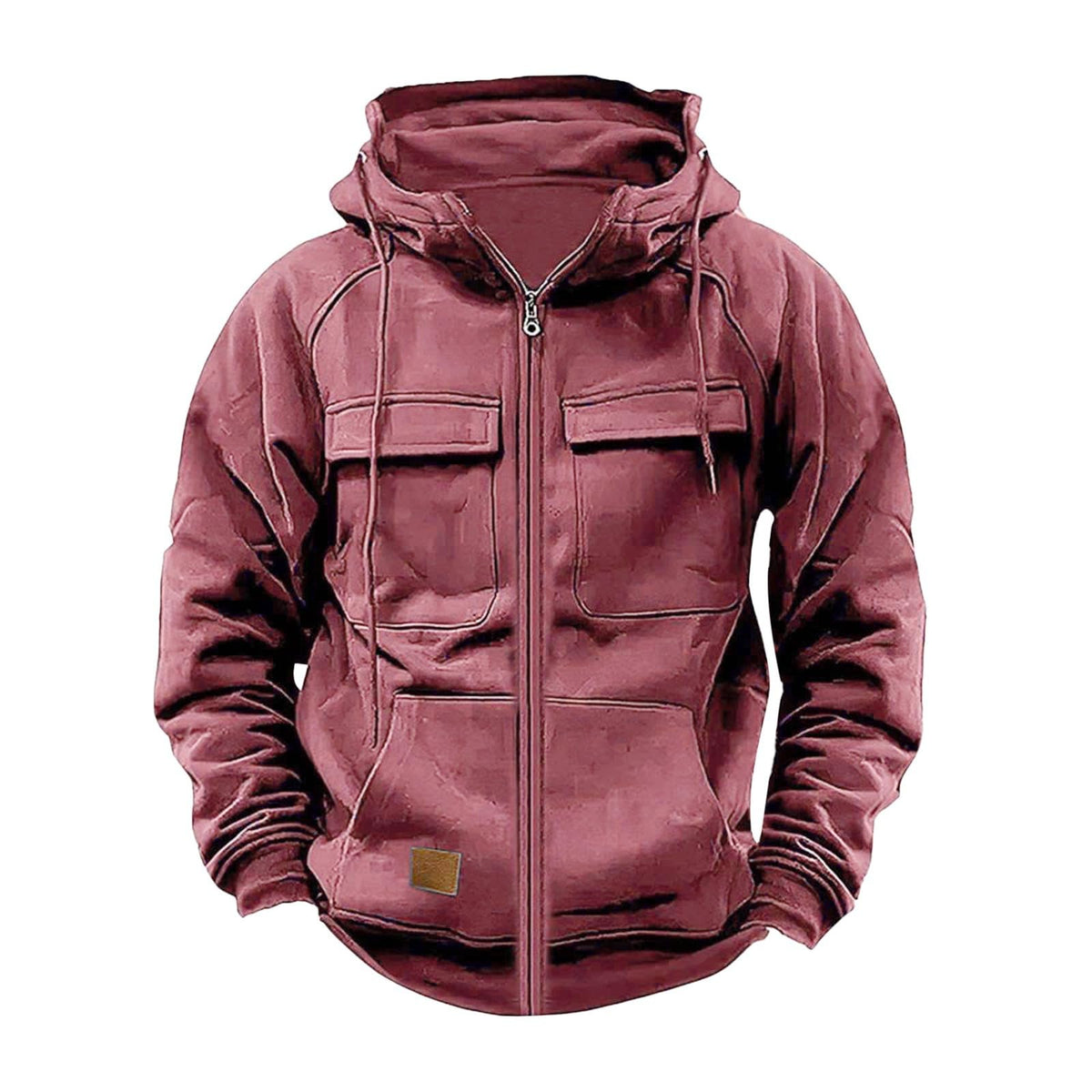 Mens Tactical Hoodies Zip Up Military Cargo Sweatshirts Long Sleeve Hoodie
