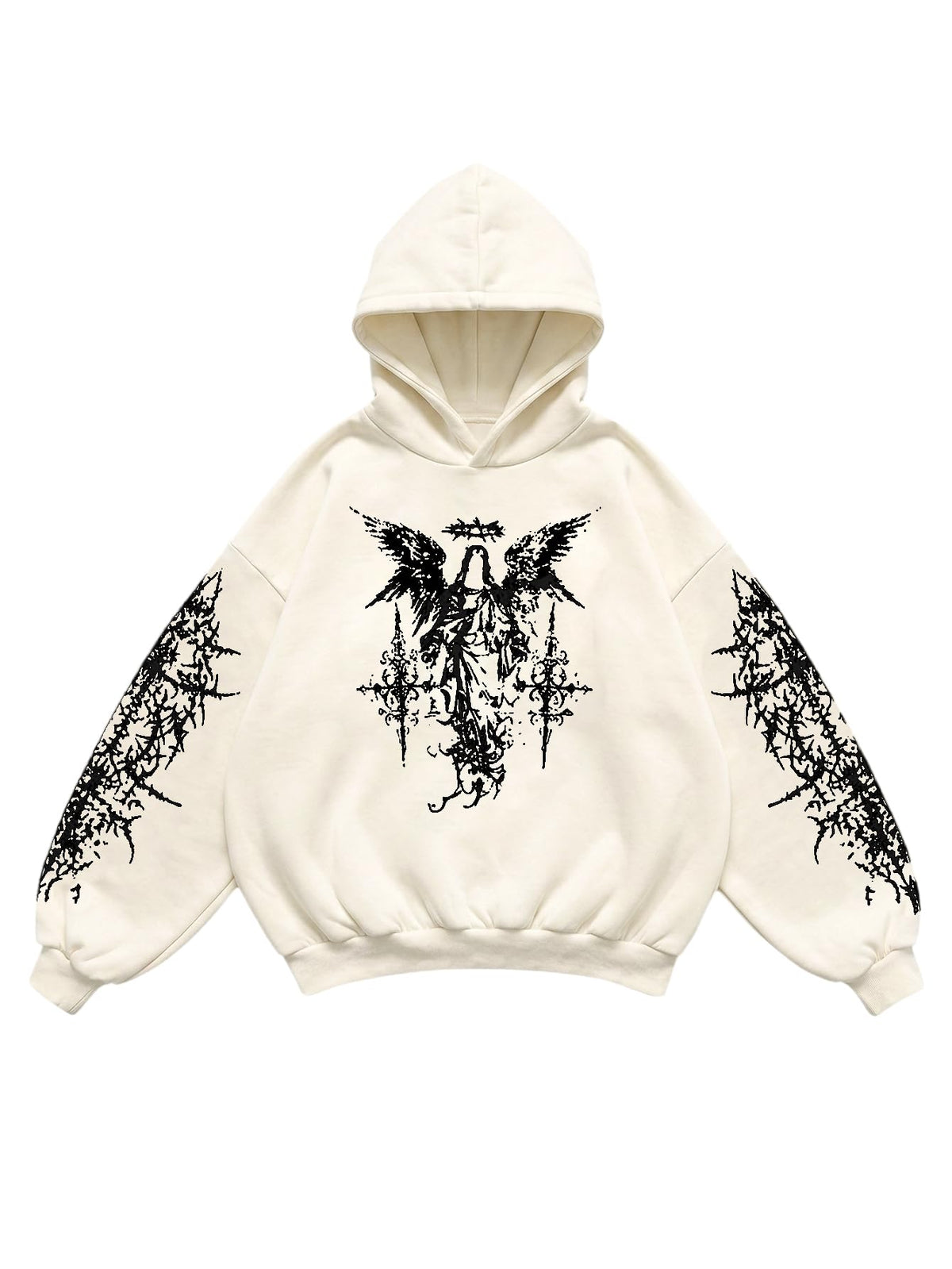 Verdusa Men's Y2k Gothic Graphic Hoodie Sweatshirt