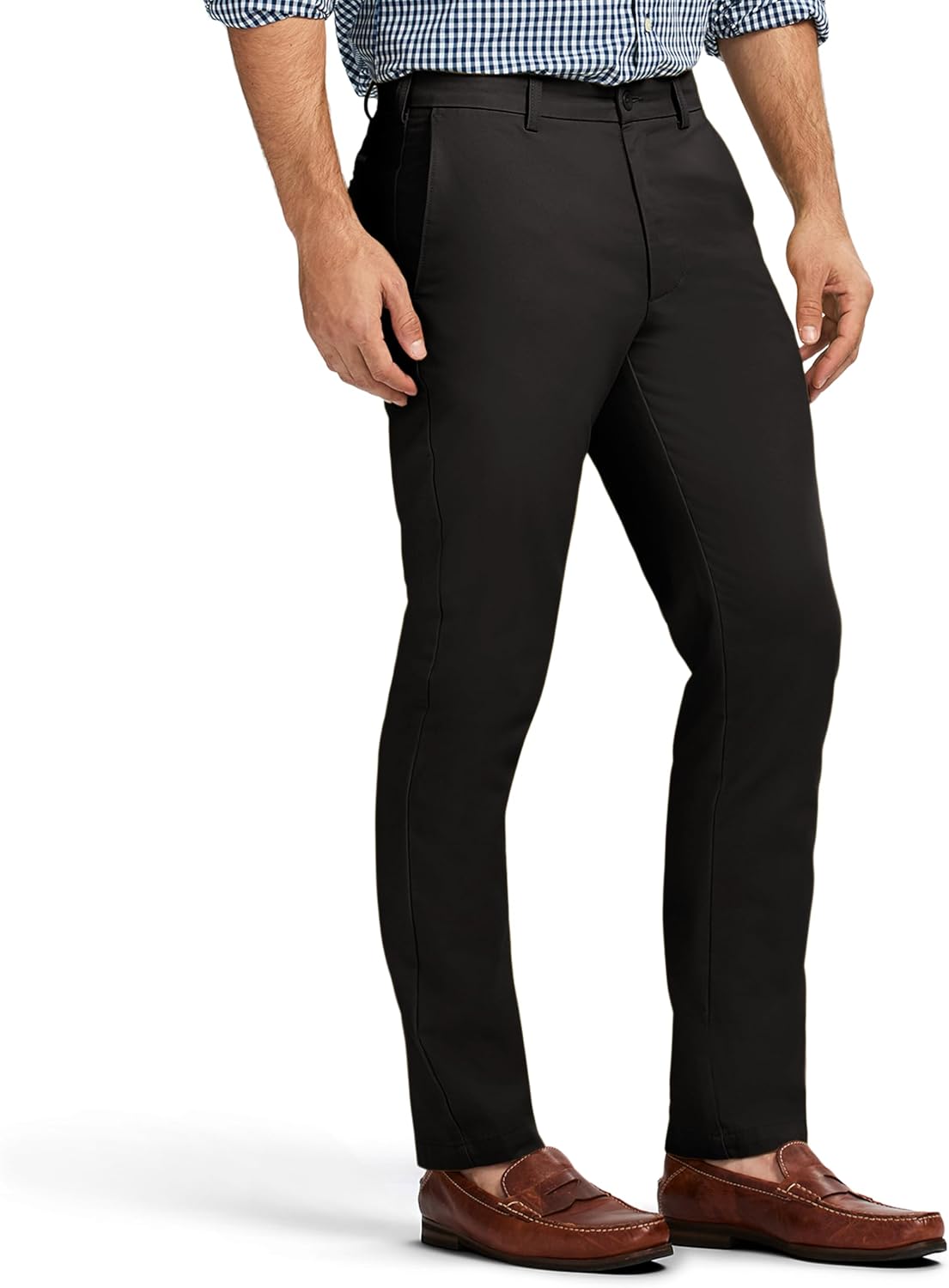 Izod Men's American Chino Flat Front Straight Fit Pant