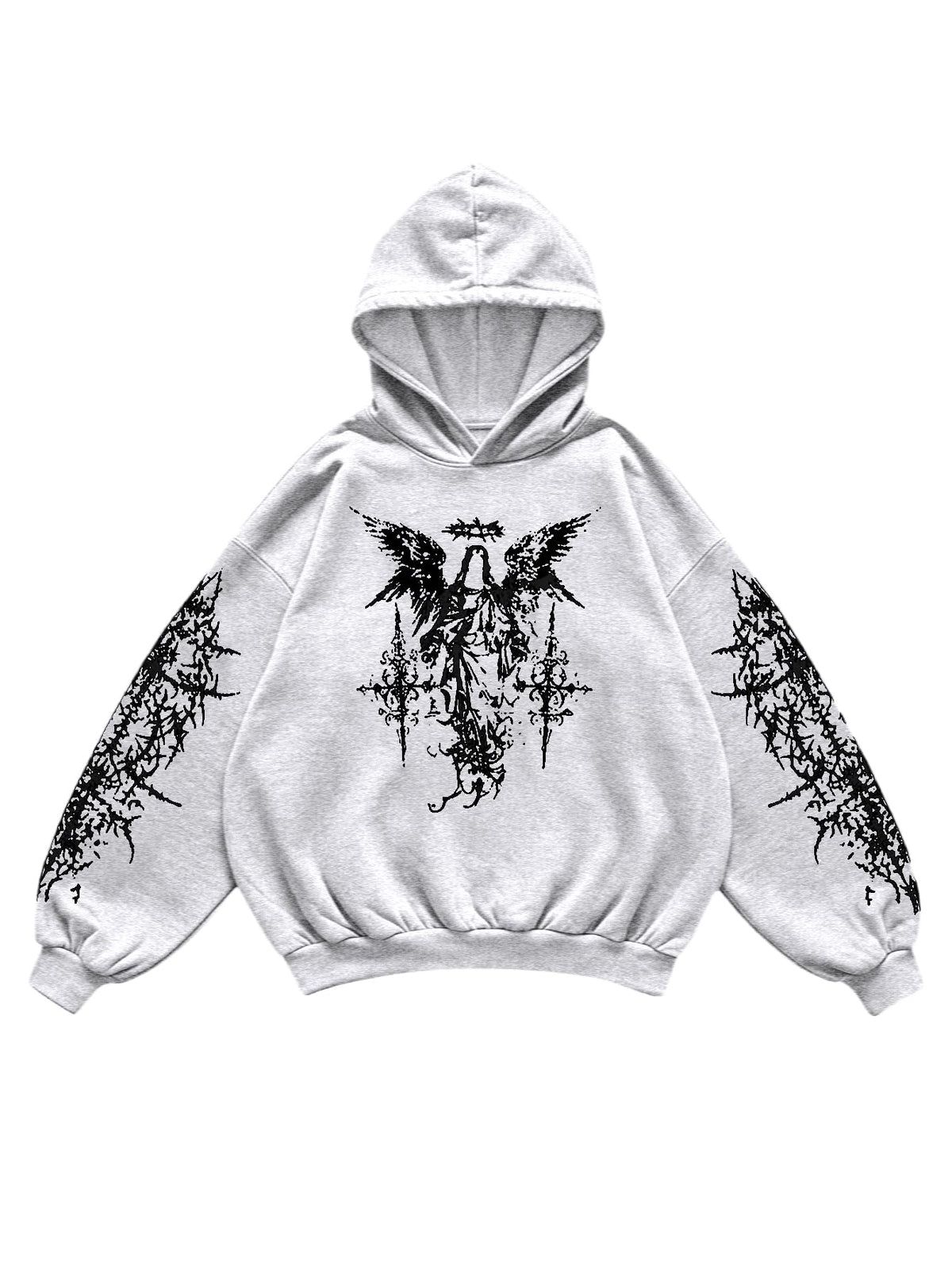 Verdusa Men's Y2k Gothic Graphic Hoodie Sweatshirt