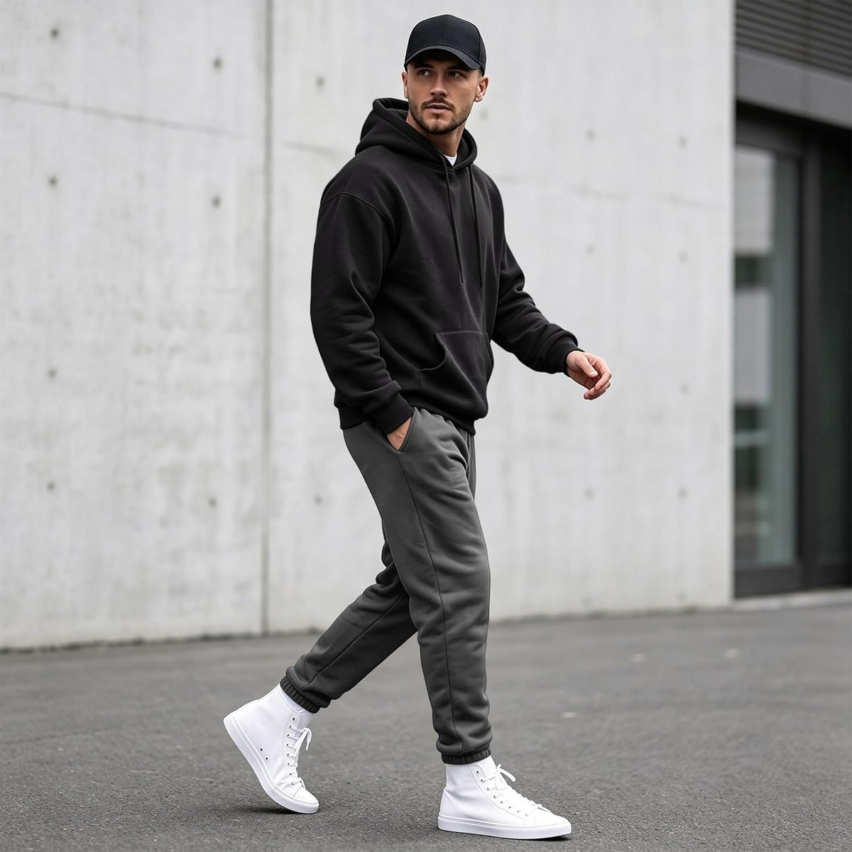 Oversized Hoodies for Men Casual Fleece Long Sleeve Hooded Sweatshirt