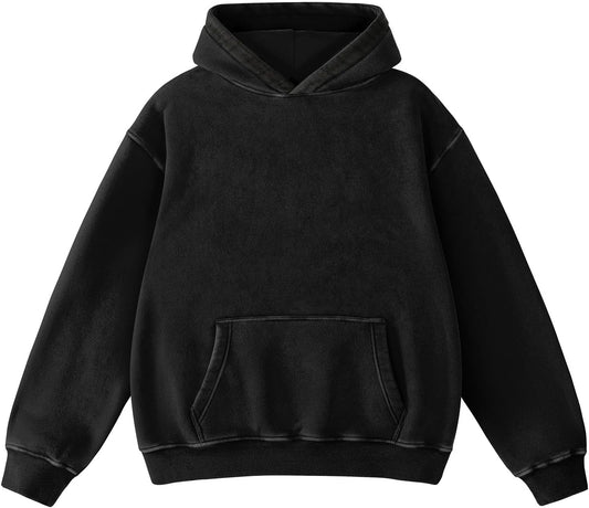 Dnzzs Acid Wash Oversized Vintage Hoodie for Men