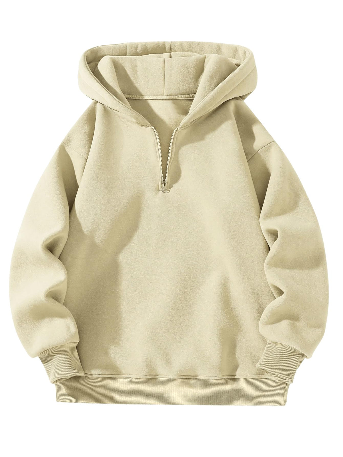 SOLY HUX Men's Quarter Zip Up Hoodies Long Sleeve Drop Shoulder Sweatshirt