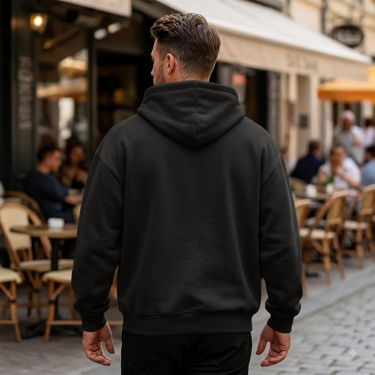 Mens Hoodies Oversized Vintage Sweatshirt Y2K Light Fleece Pullover Tops