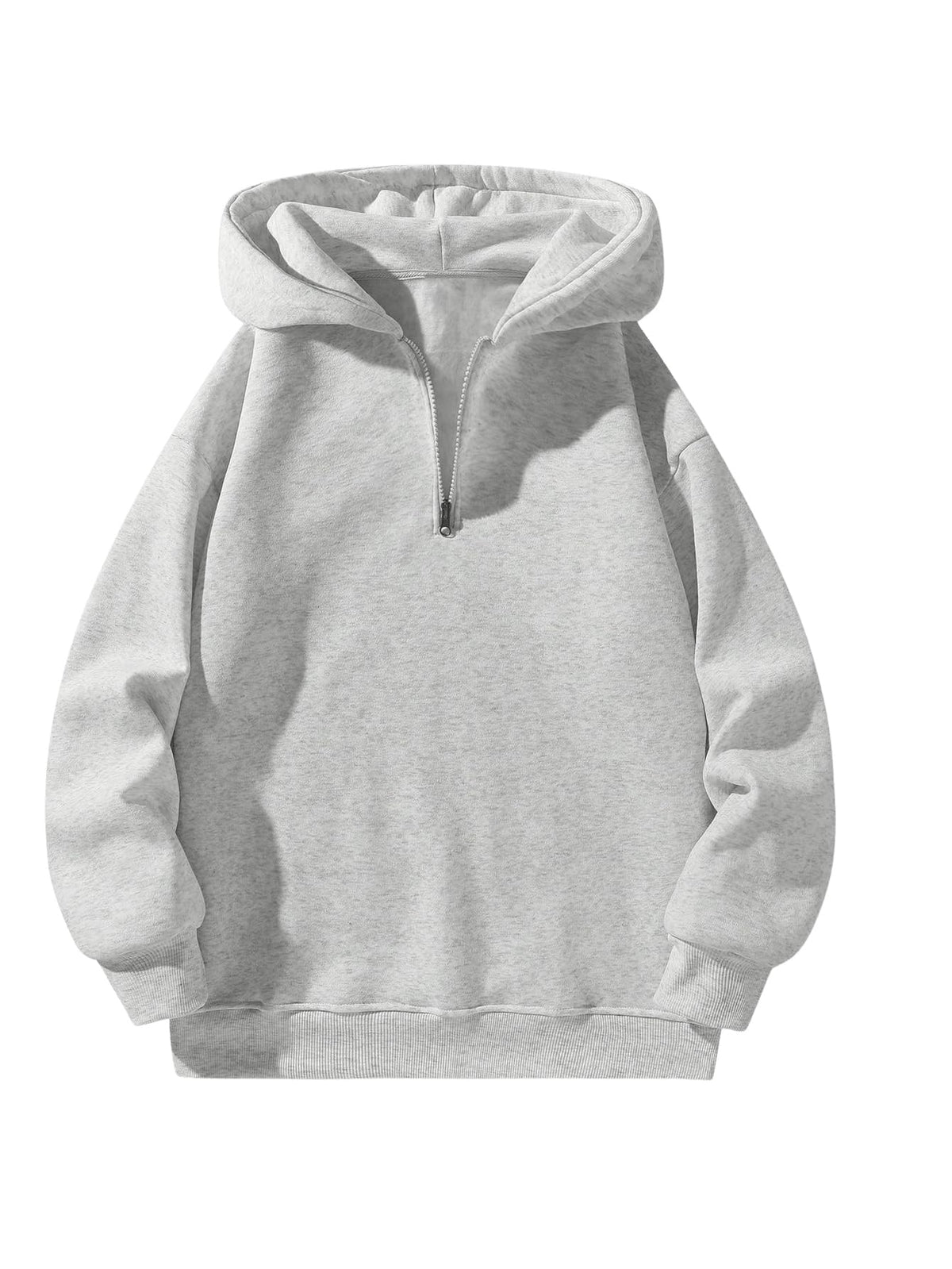 SOLY HUX Men's Quarter Zip Up Hoodies Long Sleeve Drop Shoulder Sweatshirt