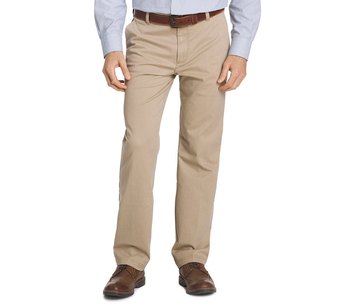 Izod Men's Performance Stretch Straight Fit Flat Front Chino Pant
