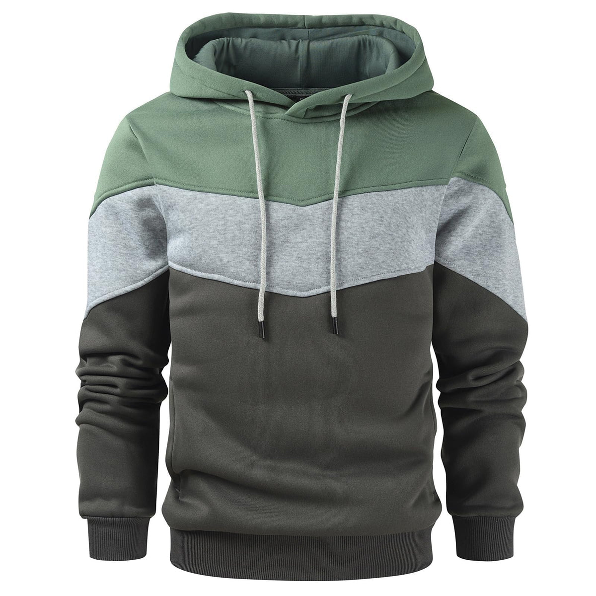 Gesean Men's Novelty Color Block Pullover Fleece Hoodie Casual Sweatshirt