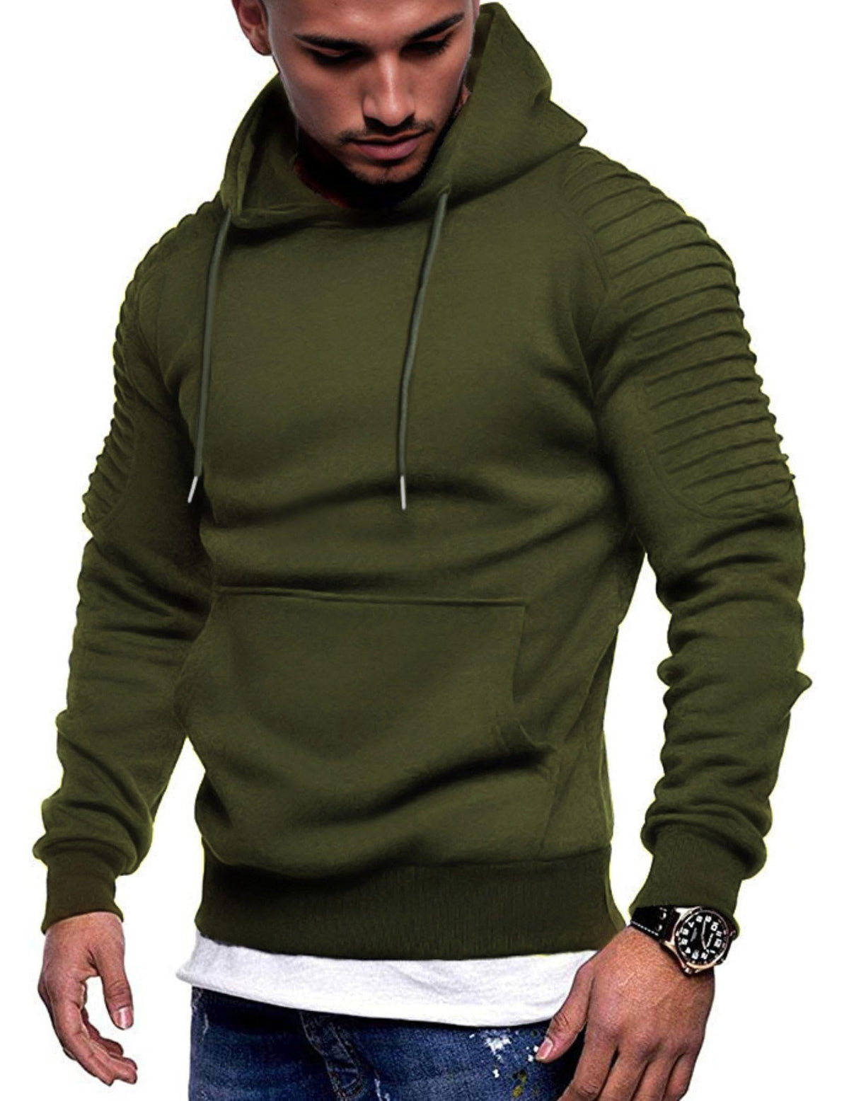 COOFANDY Men's Hoodie Casual Drawstring Athletic Hooded Pullover Sweatshirt