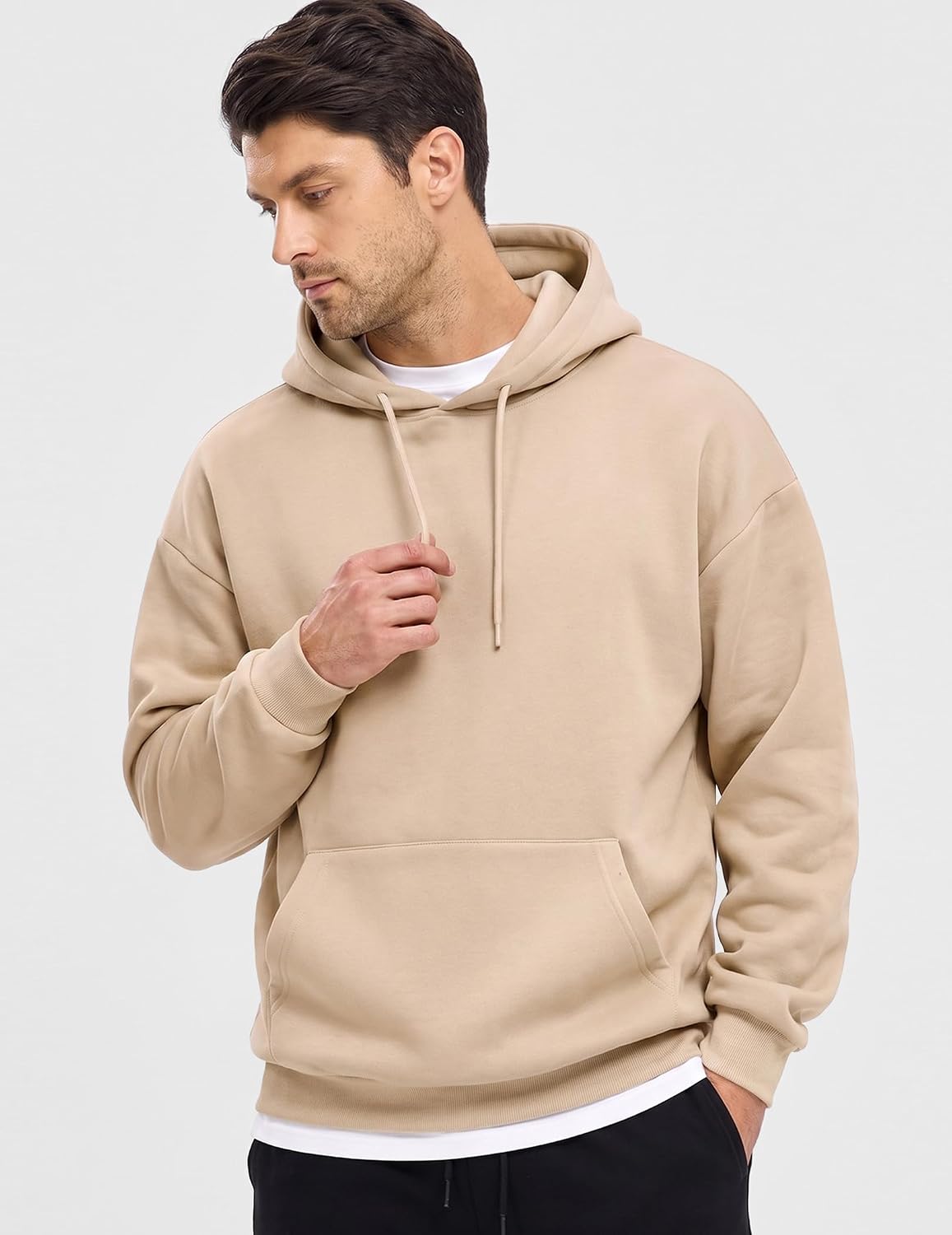 JMIERR Mens Fleece Lined Oversized Hoodie Pullover Sweatshirts