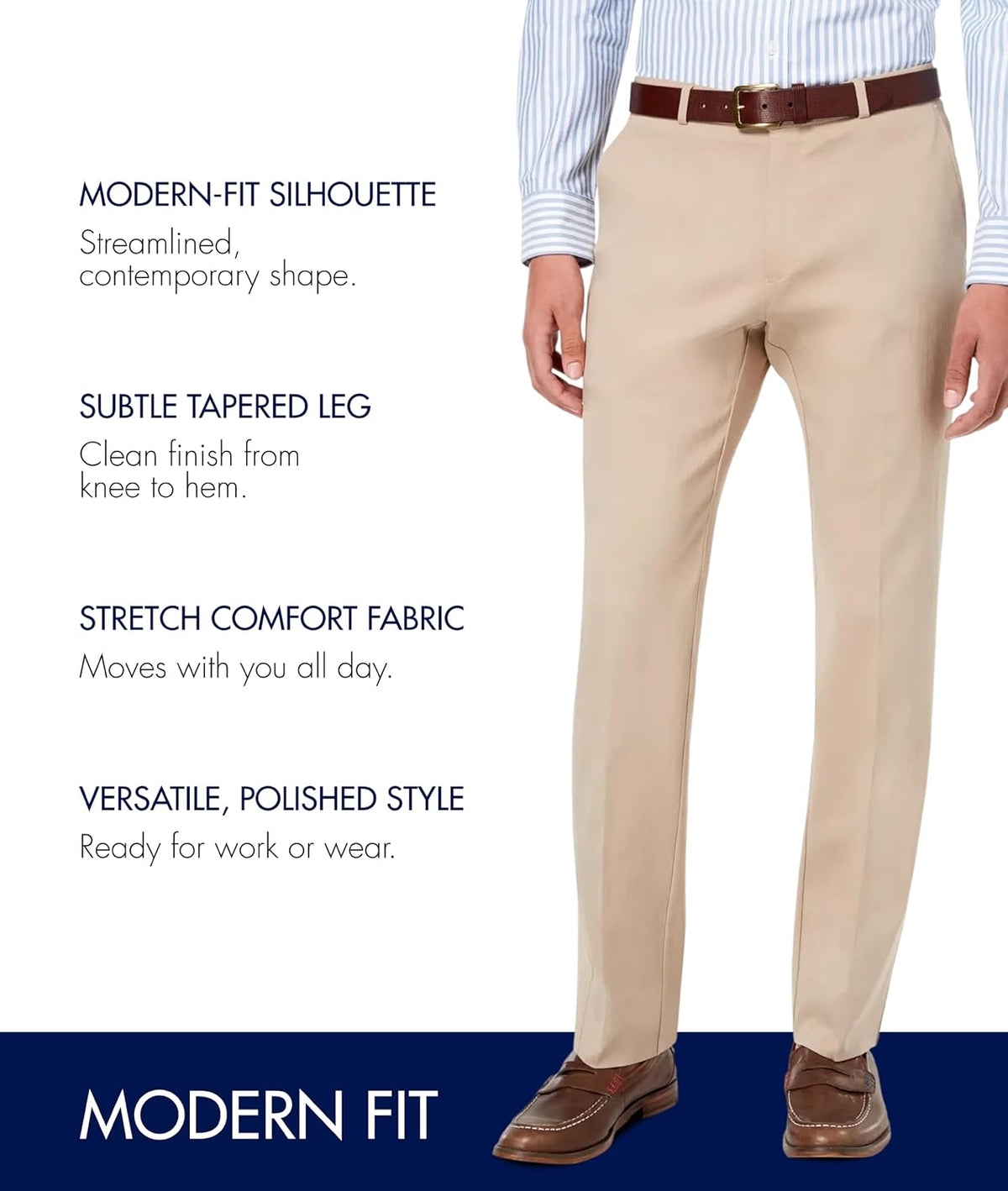 Tommy Hilfiger Men's Modern-Fit Comfort Stretch Performance Pant