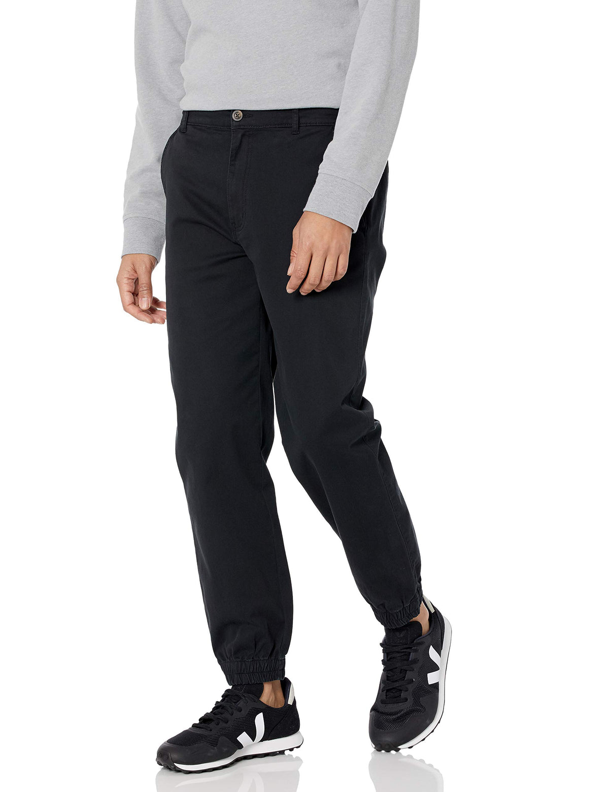 Amazon Essentials Men's Straight-Fit Chino Jogger Pants with Elastic Waist and Pockets