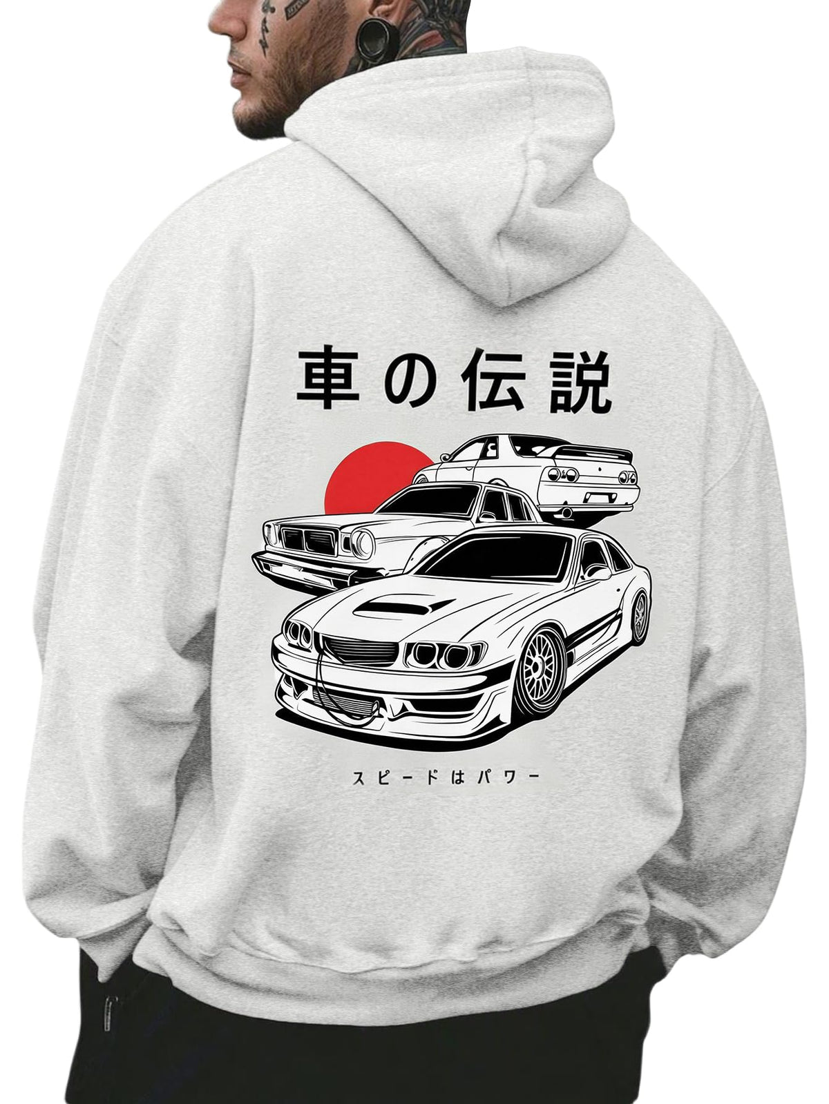 RoseSeek Men's Vintage Graphic Car Hoodies Long Sleeve Thermal Sweatshirts