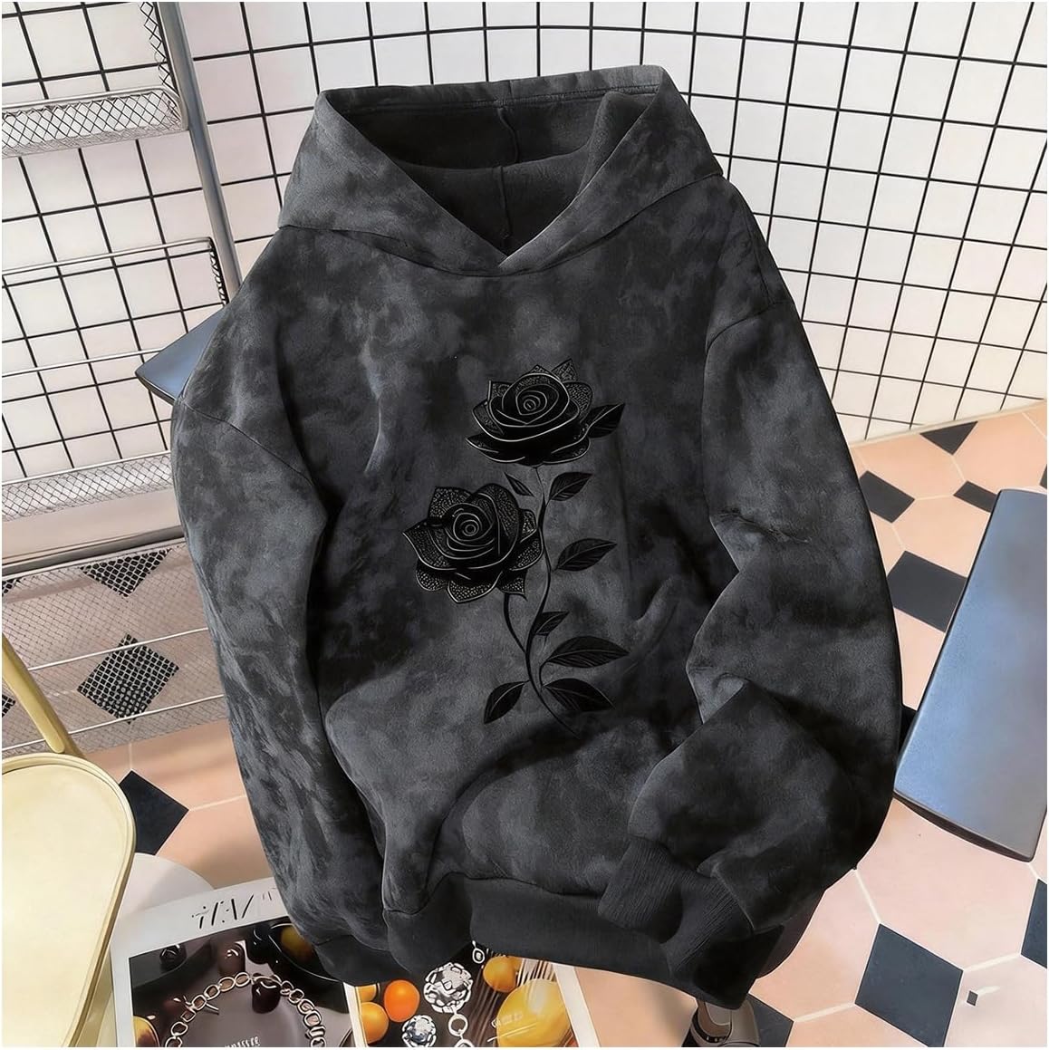 SOLY HUX Men's Vintage Graphic Hoodies Baggy Sweatshirts
